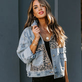 Reagan Pocketed Two-Tone Denim Jacket Ins Street